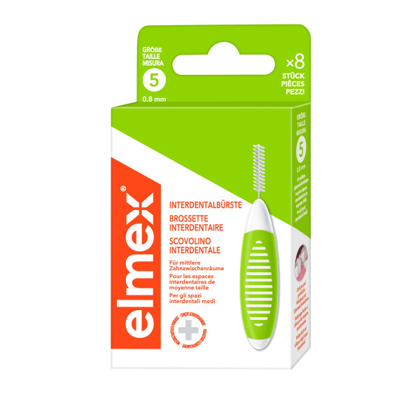 elmex Interdentalbürsten grün, Größe 5, 0,8 mm