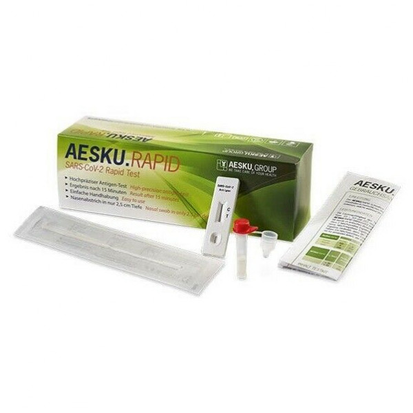 Corona SARS-CoV-2 Antigen Test Nasenabstrich zur Selbstanwendung AESKU.RAPID