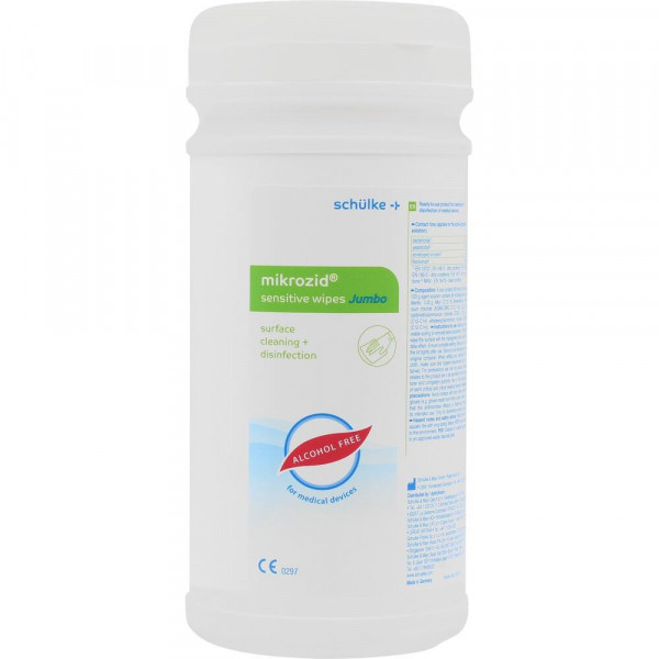 MIKROZID sensitive wipes Jumbo Desinf.MP+Flä.Dose