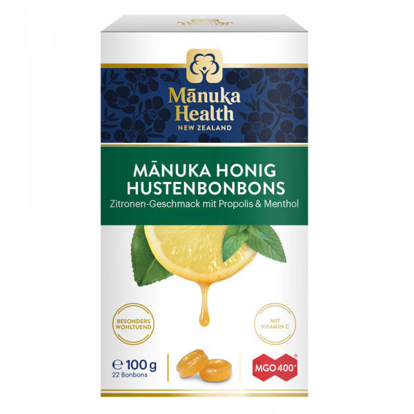 MANUKA HEALTH MGO 400+ Hustenbonb.Zitr.m.Prop.&Men