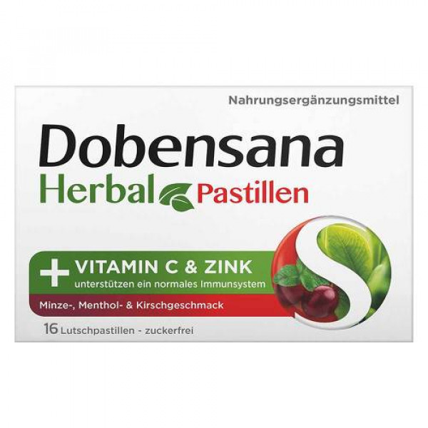 DOBENSANA Herbal Kirschgeschm.Vit.C & Zink Pastil.