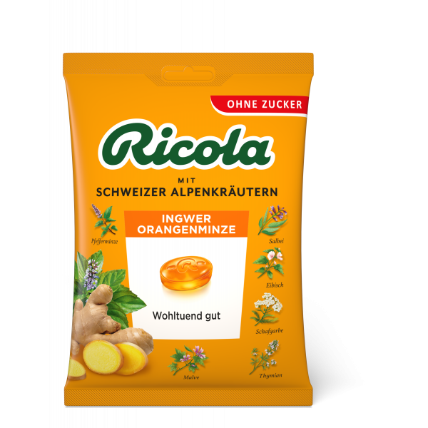RICOLA o.Z.Beutel Ingwer Orangenminze Bonbons