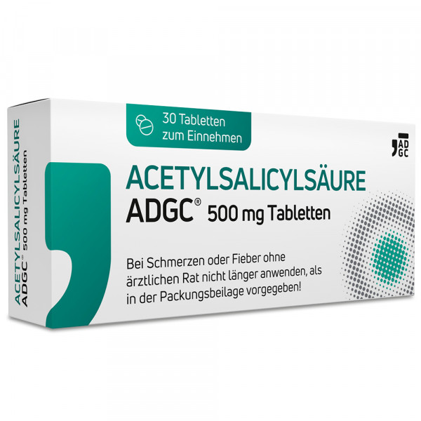 ACETYLSALICYLSÄURE ADGC 500 mg Tabletten