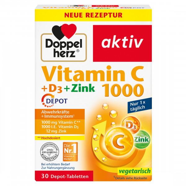 Doppelherz aktiv Vitamin C 1000 + D3 + Zink