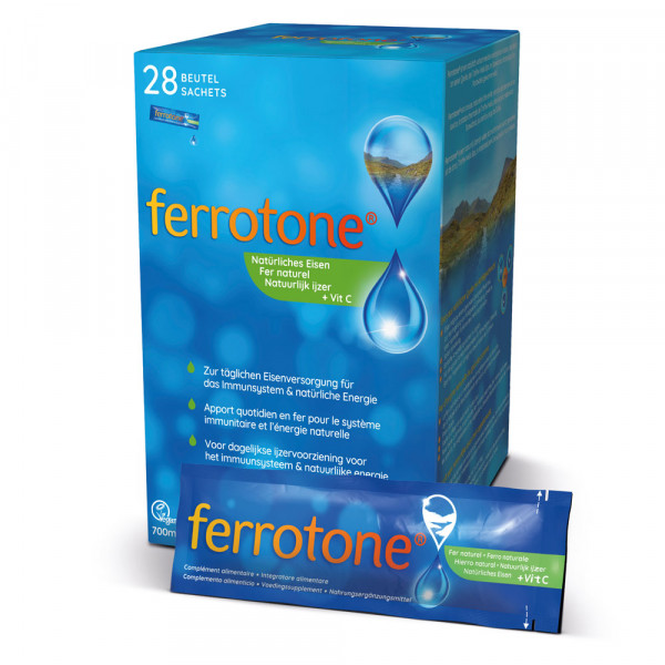 FERROTONE natürliches Eisen plus Vitam.C Apfel Btl