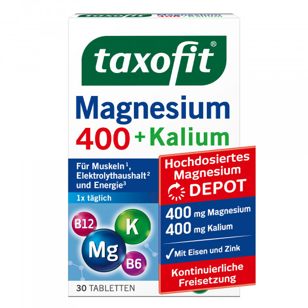 TAXOFIT Magnesium 400+Kalium Depot Tabletten