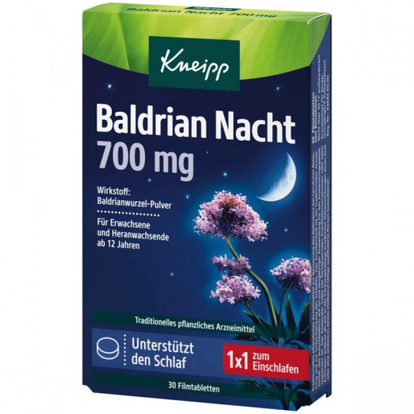 KNEIPP Baldrian Nacht 700 mg Filmtabletten