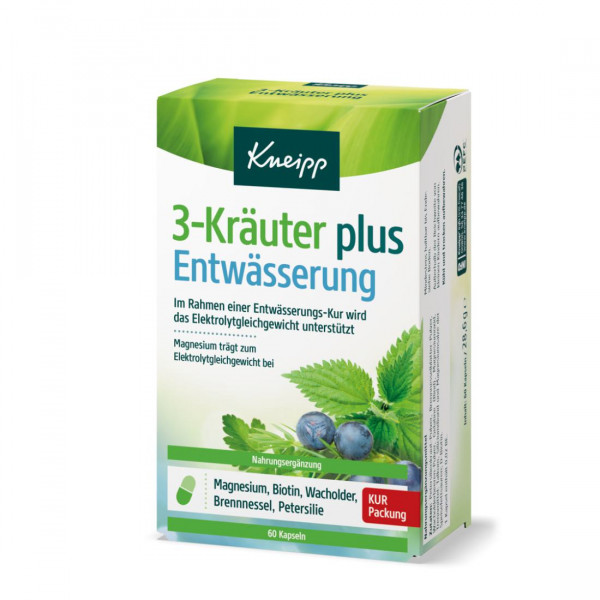 KNEIPP 3-Kräuter plus Entwässerung Kapseln