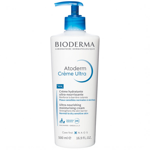 Atoderm Crème Ultra - Feuchtigkeitsspendende, nährende Körpercreme mit Niacinamid für trockene Haut - 500ml