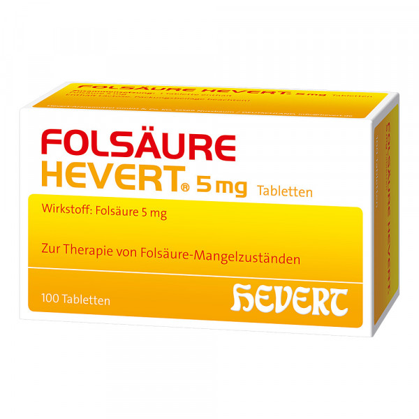 FOLSÄURE HEVERT 5 mg Tabletten