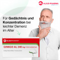 Ginkgo AL 240 mg Filmtabletten bei altersbedingten Gedächtniseinbußen mit leichter Demenz