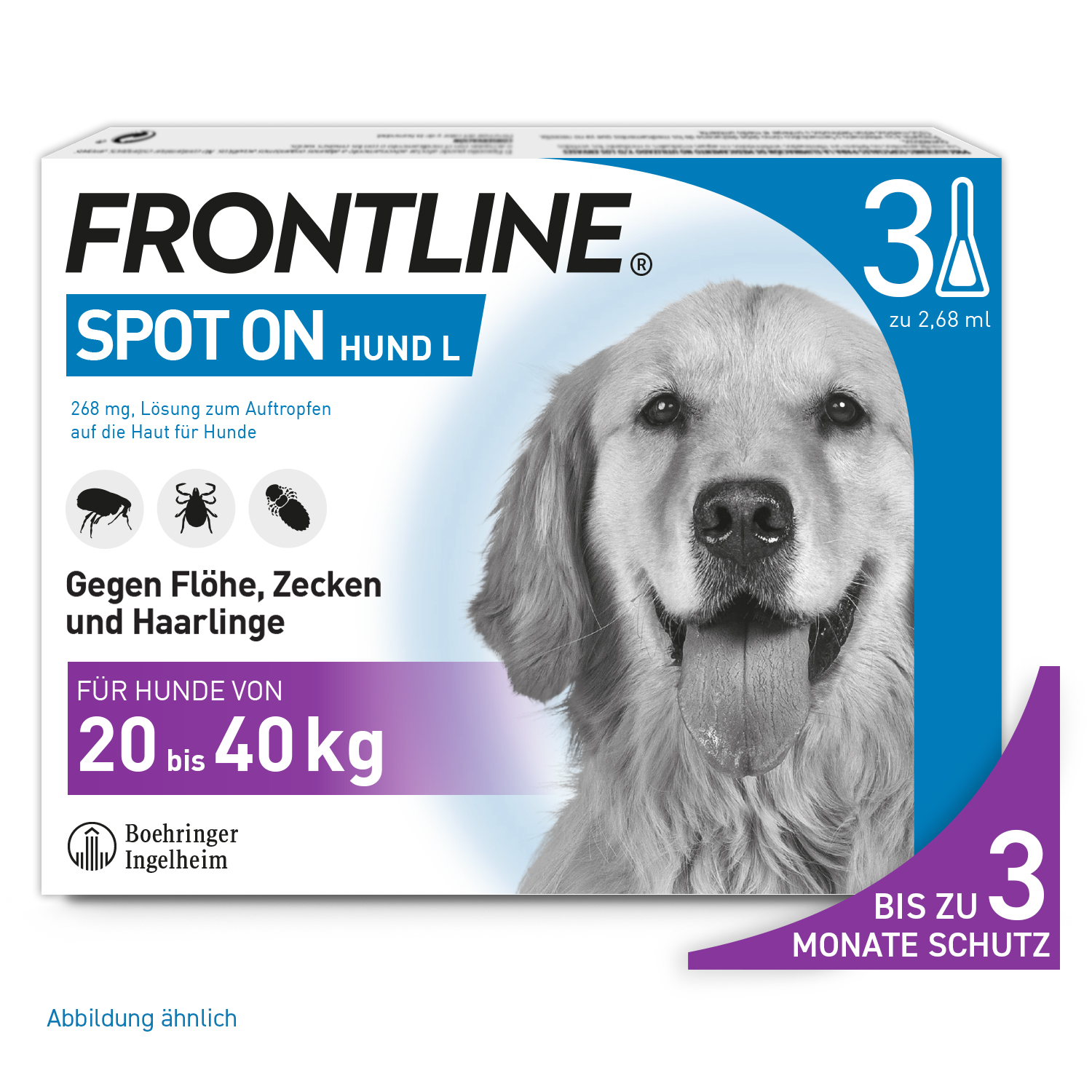 FRONTLINE SPOT-ON gegen Zecken und Flöhe für Hunde L FRONTLINE SPOT-ON gegen Zecken und Flöhe für Hunde L