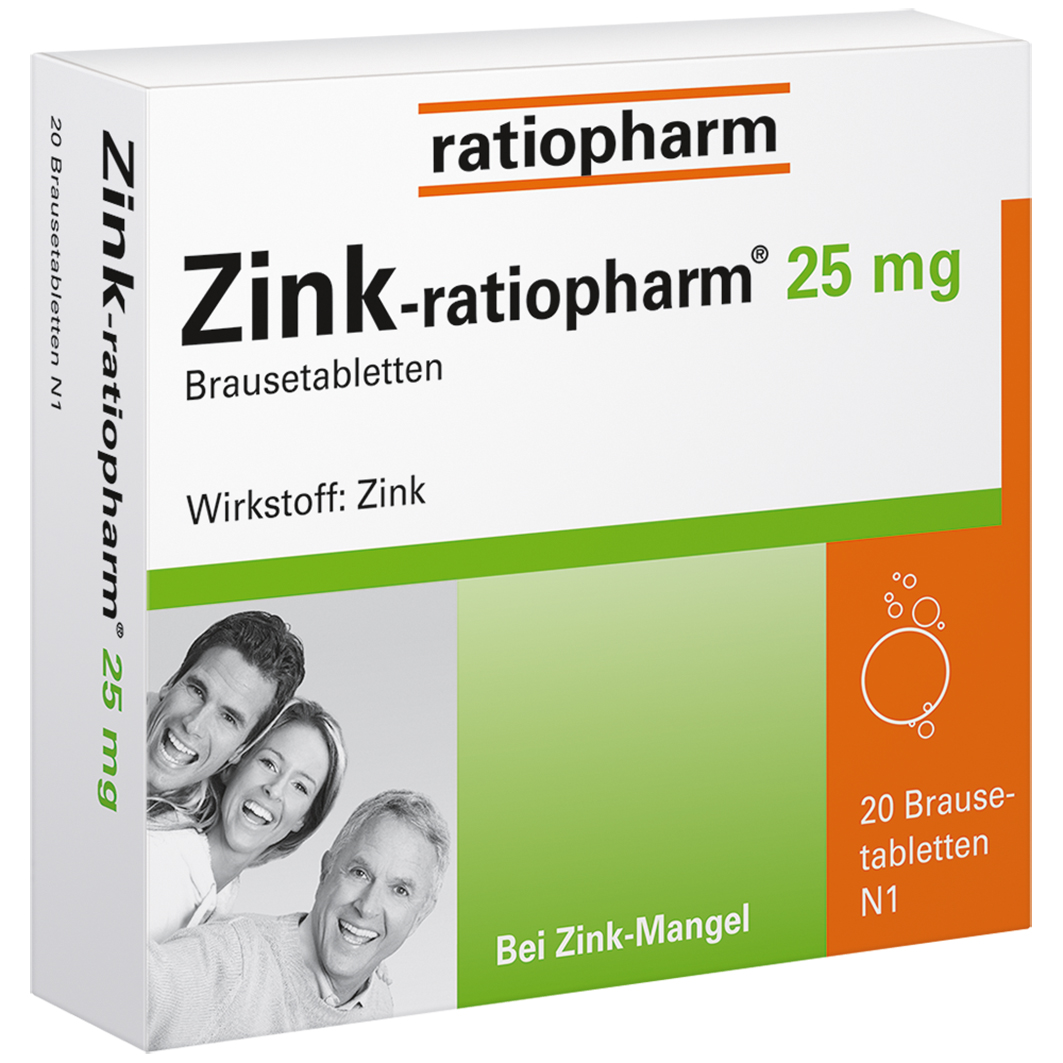 ZINK-RATIOPHARM 25 mg Brausetabletten ZINK-RATIOPHARM 25 mg Brausetabletten