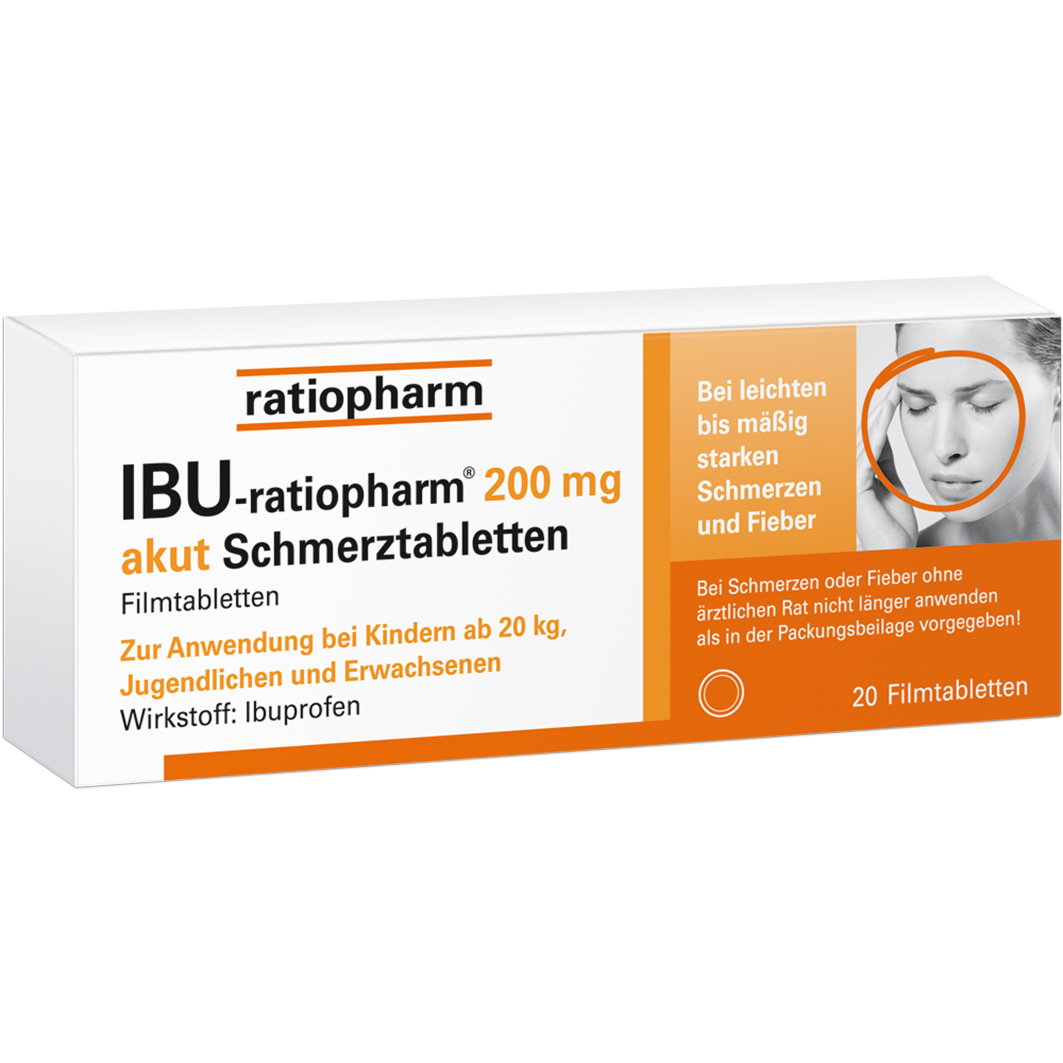 IBU-RATIOPHARM 200 mg akut Schmerztbl.Filmtabl. IBU-RATIOPHARM 200 mg akut Schmerztbl.Filmtabl.