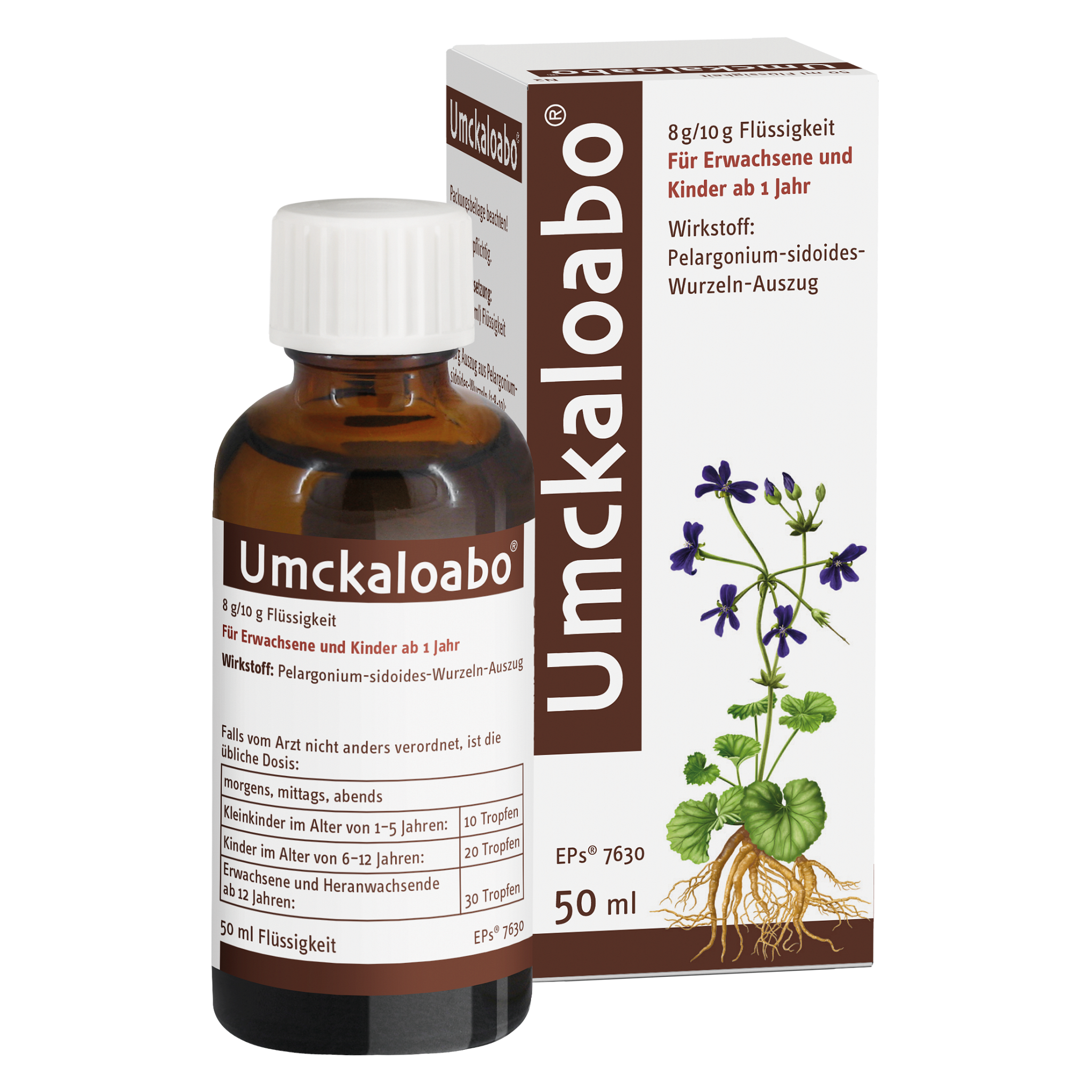 UMCKALOABO flüssig Spezialextrakt aus Pelargonium-Wurzeln wirkt gegen Viren, löst zähen Schleim und kann so die Krankheitsdauer verringern UMCKALOABO flüssig Spezialextrakt aus Pelargonium-Wurzeln wirkt gegen Viren, löst zähen Schleim und kann so die Krankheitsdauer verringern