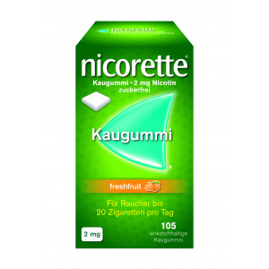 NICORETTE 2 mg freshfruit Kaugummi NICORETTE 2 mg freshfruit Kaugummi