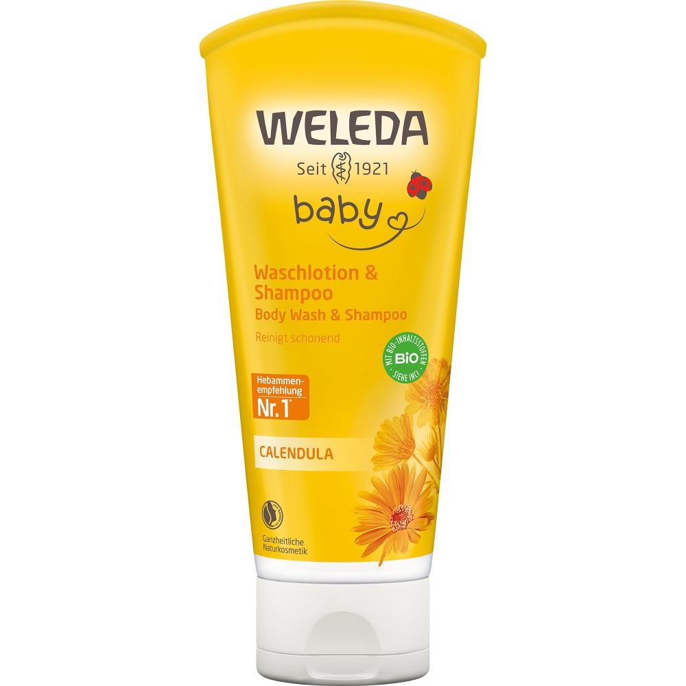 Weleda Baby Waschlotion & Shampoo Calendula - milde Reinigung Weleda Baby Waschlotion & Shampoo Calendula - milde Reinigung