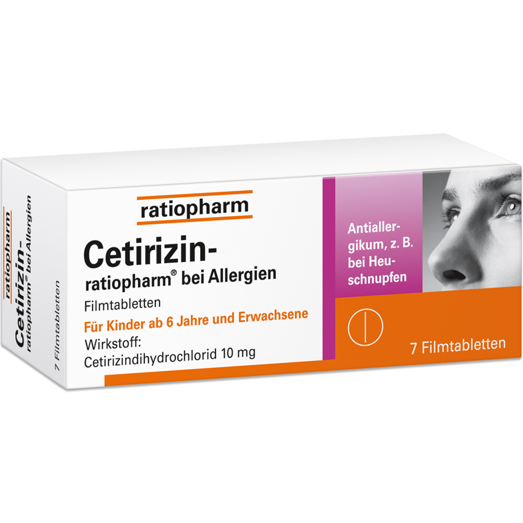 CETIRIZIN-ratiopharm bei Allergien 10 mg Filmtabl. CETIRIZIN-ratiopharm bei Allergien 10 mg Filmtabl.