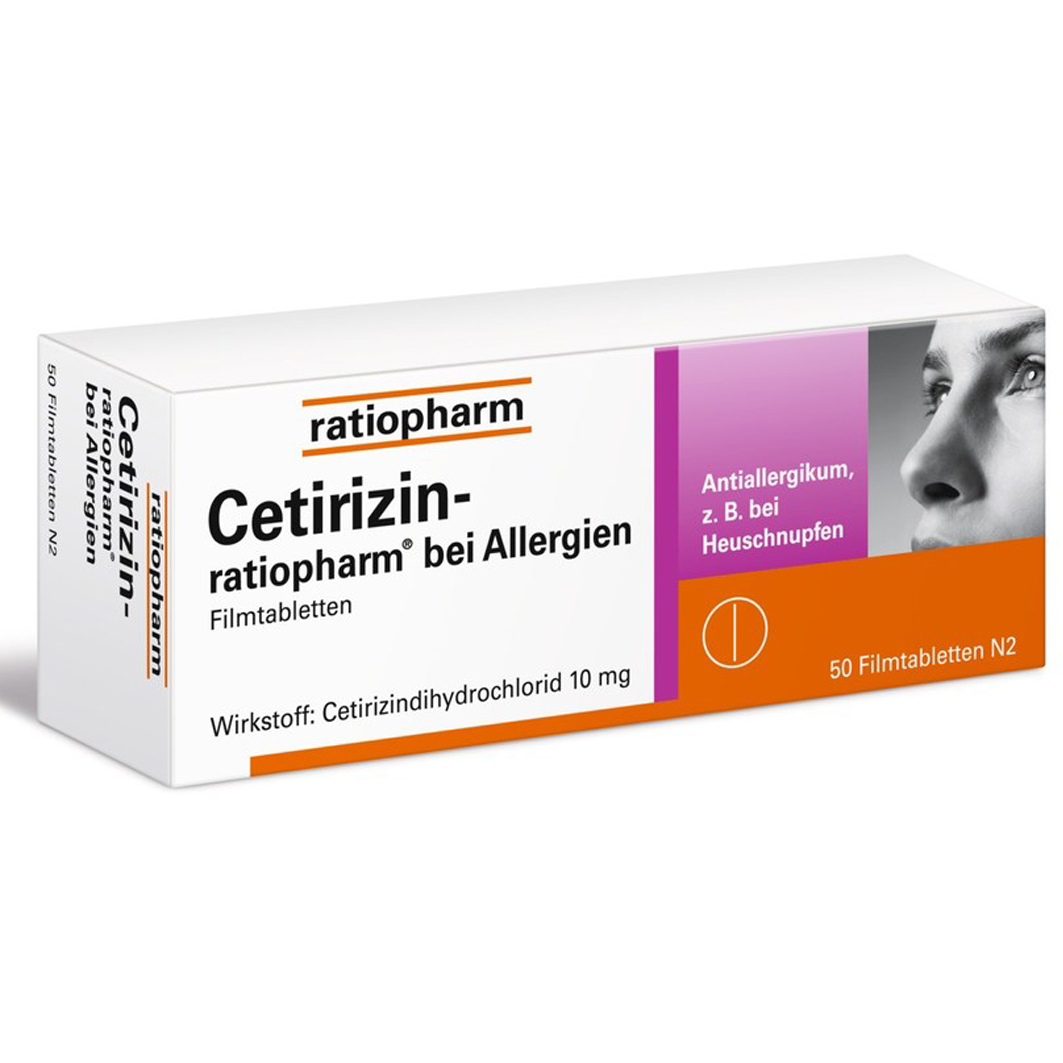 CETIRIZIN-ratiopharm bei Allergien 10 mg Filmtabl. CETIRIZIN-ratiopharm bei Allergien 10 mg Filmtabl.