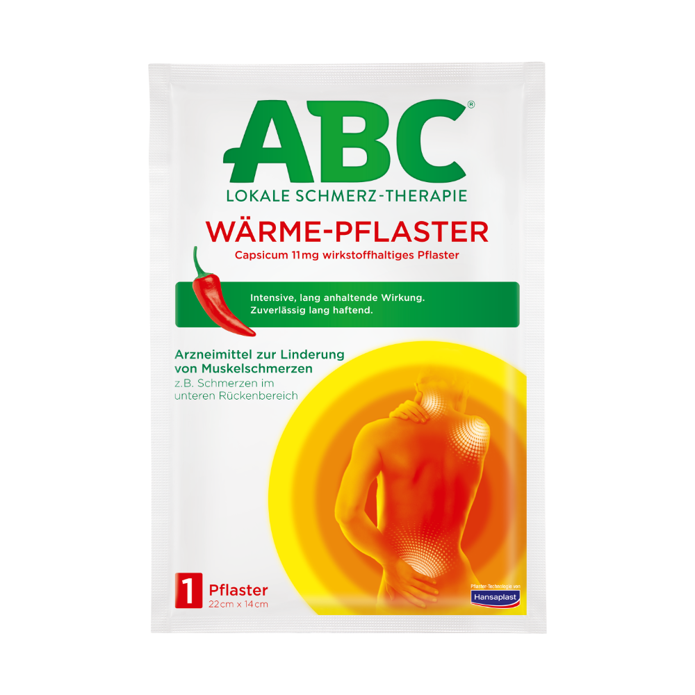 ABC Wärme-Pflaster Capsicum Hansaplast med 14x22 ABC Wärme-Pflaster Capsicum Hansaplast med 14x22
