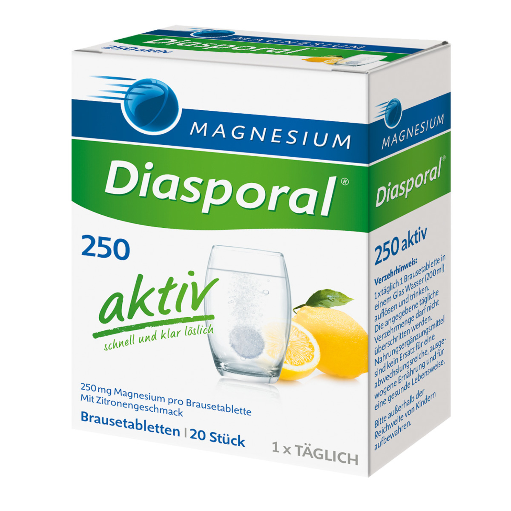 MAGNESIUM DIASPORAL 250 aktiv Brausetabletten MAGNESIUM DIASPORAL 250 aktiv Brausetabletten
