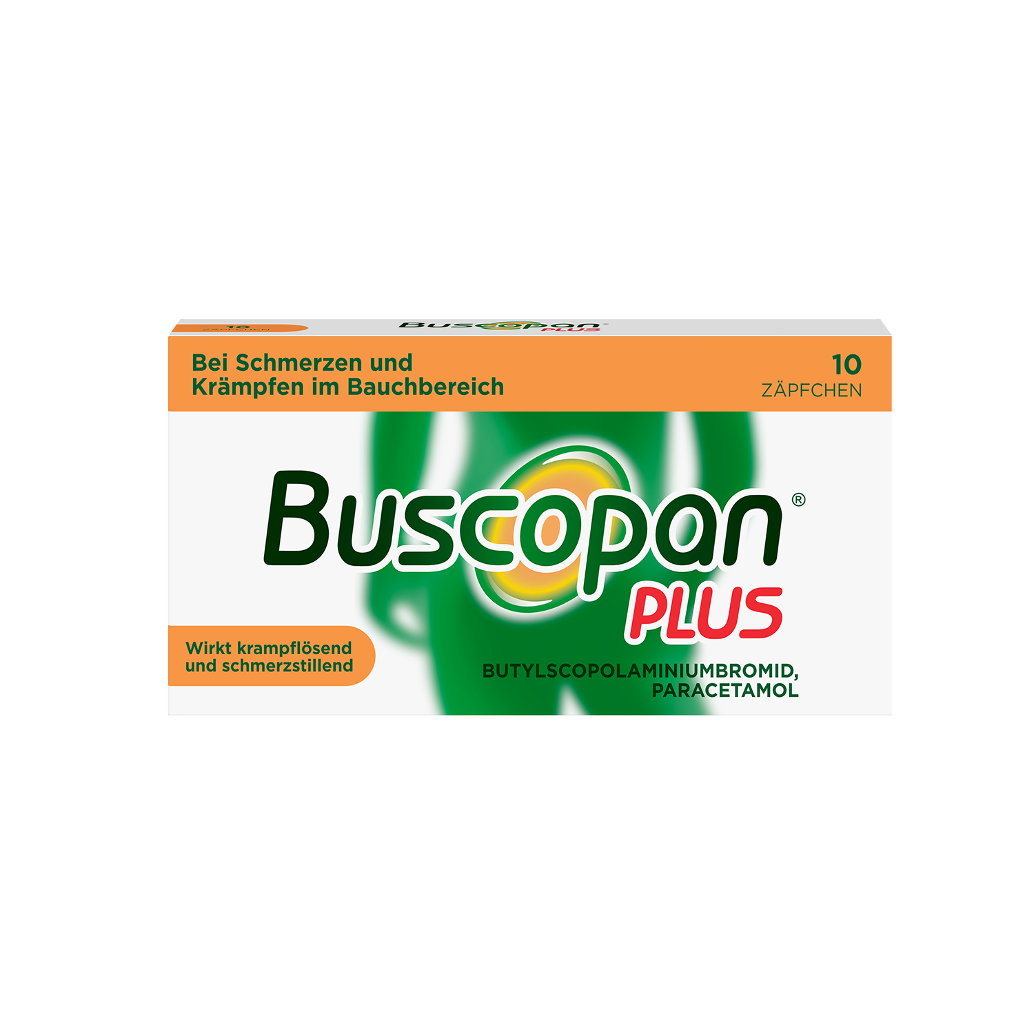 BUSCOPAN plus Zäpfchen mit Paracetamol bei stärkeren Schmerzen und Krämpfen im Bauchbereich BUSCOPAN plus Zäpfchen mit Paracetamol bei stärkeren Schmerzen und Krämpfen im Bauchbereich