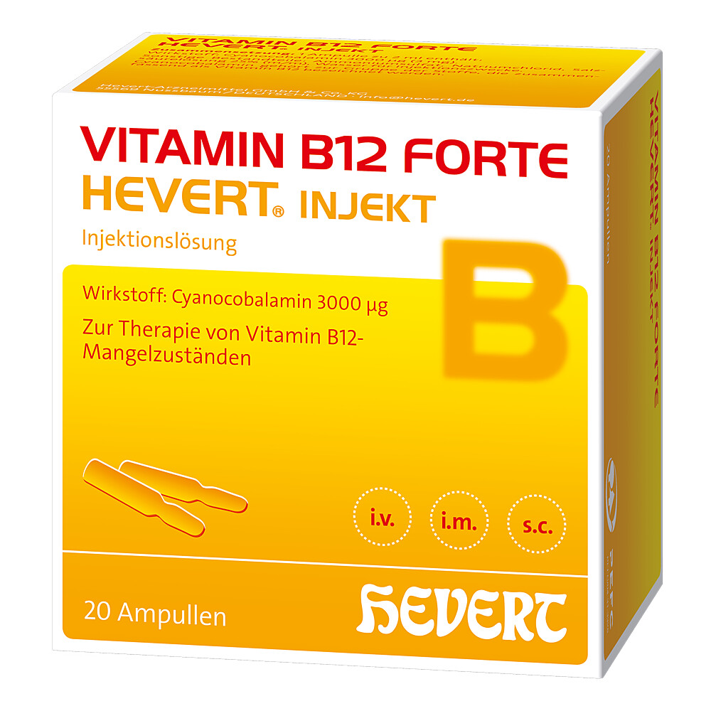 VITAMIN B12 HEVERT forte Injekt Ampullen VITAMIN B12 HEVERT forte Injekt Ampullen