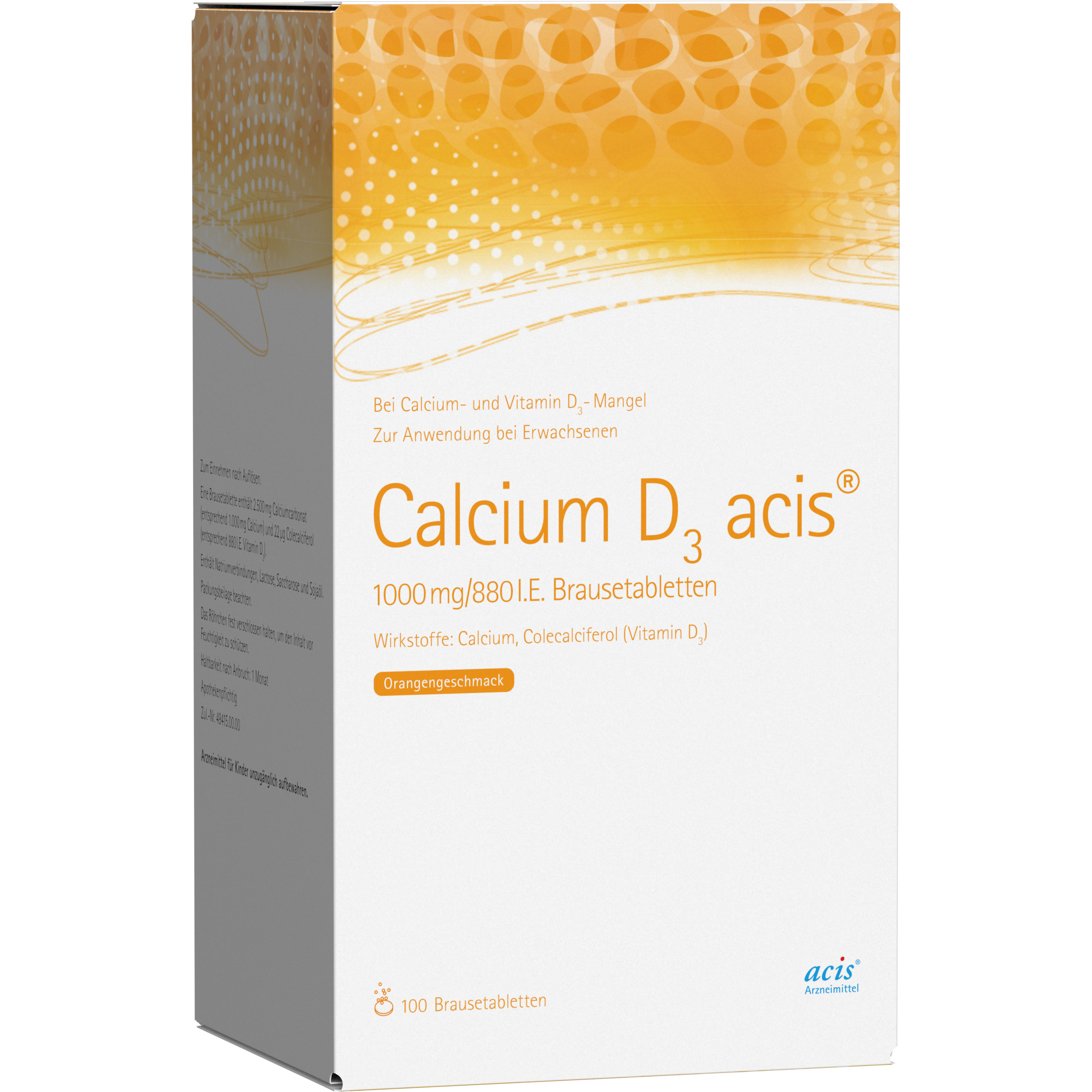 CALCIUM D3 acis 1000 mg/880 I.E. Brausetabletten CALCIUM D3 acis 1000 mg/880 I.E. Brausetabletten