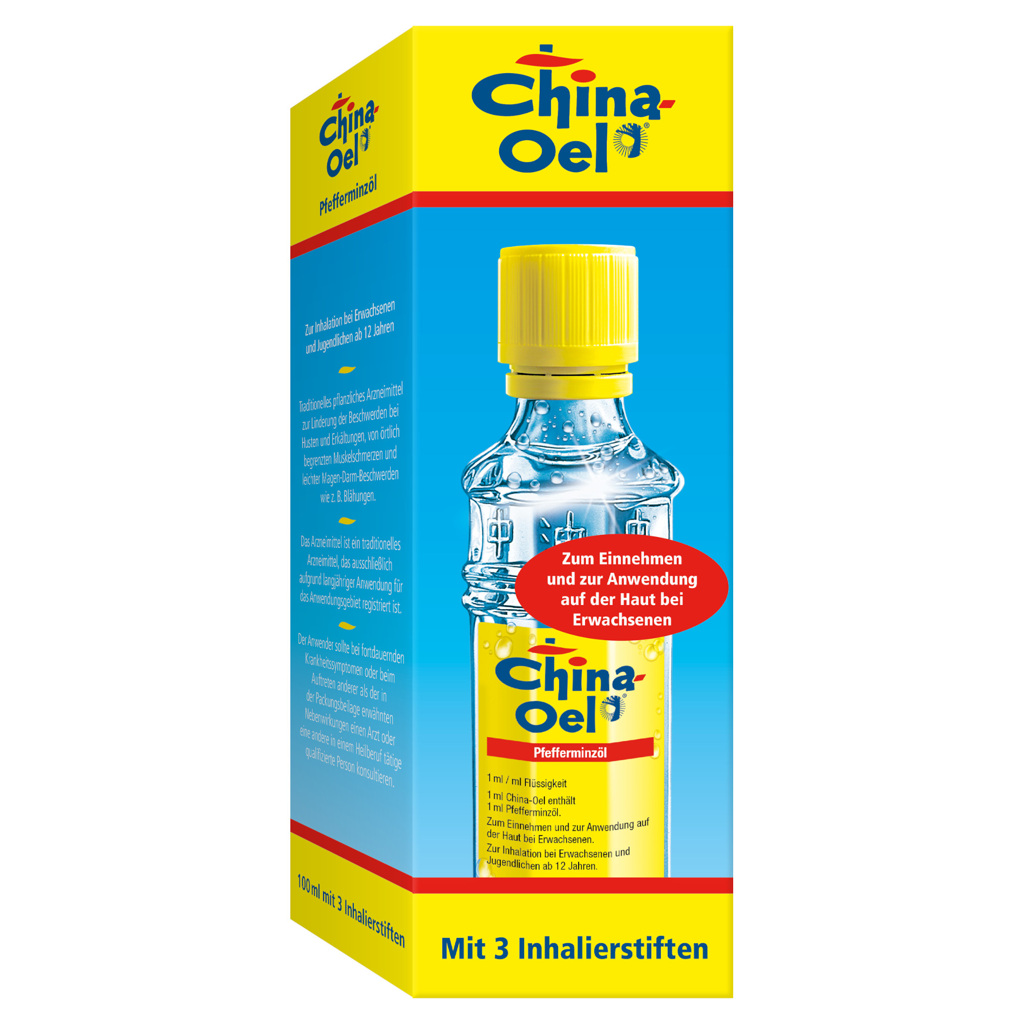 CHINA ÖL mit 3 Inhalatoren CHINA ÖL mit 3 Inhalatoren