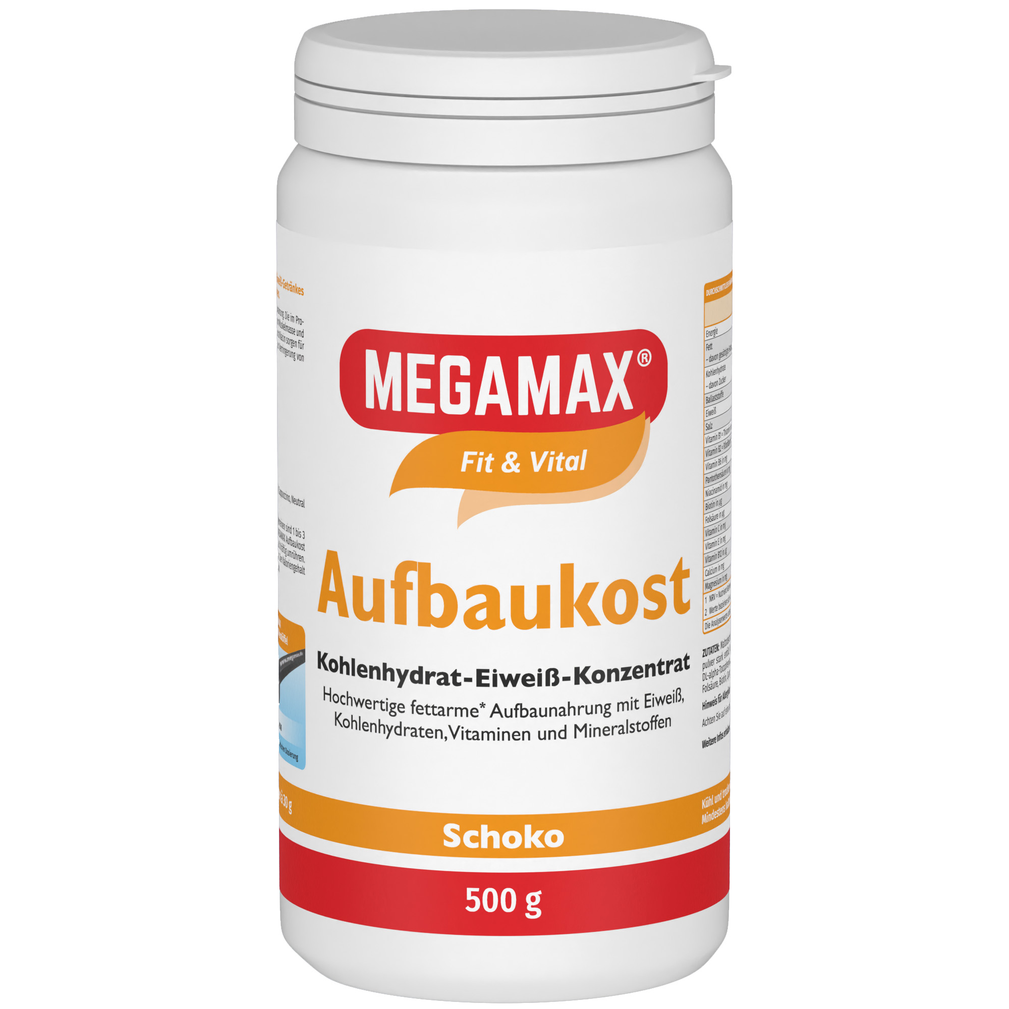 MEGAMAX Aufbaukost Schoko Pulver MEGAMAX Aufbaukost Schoko Pulver
