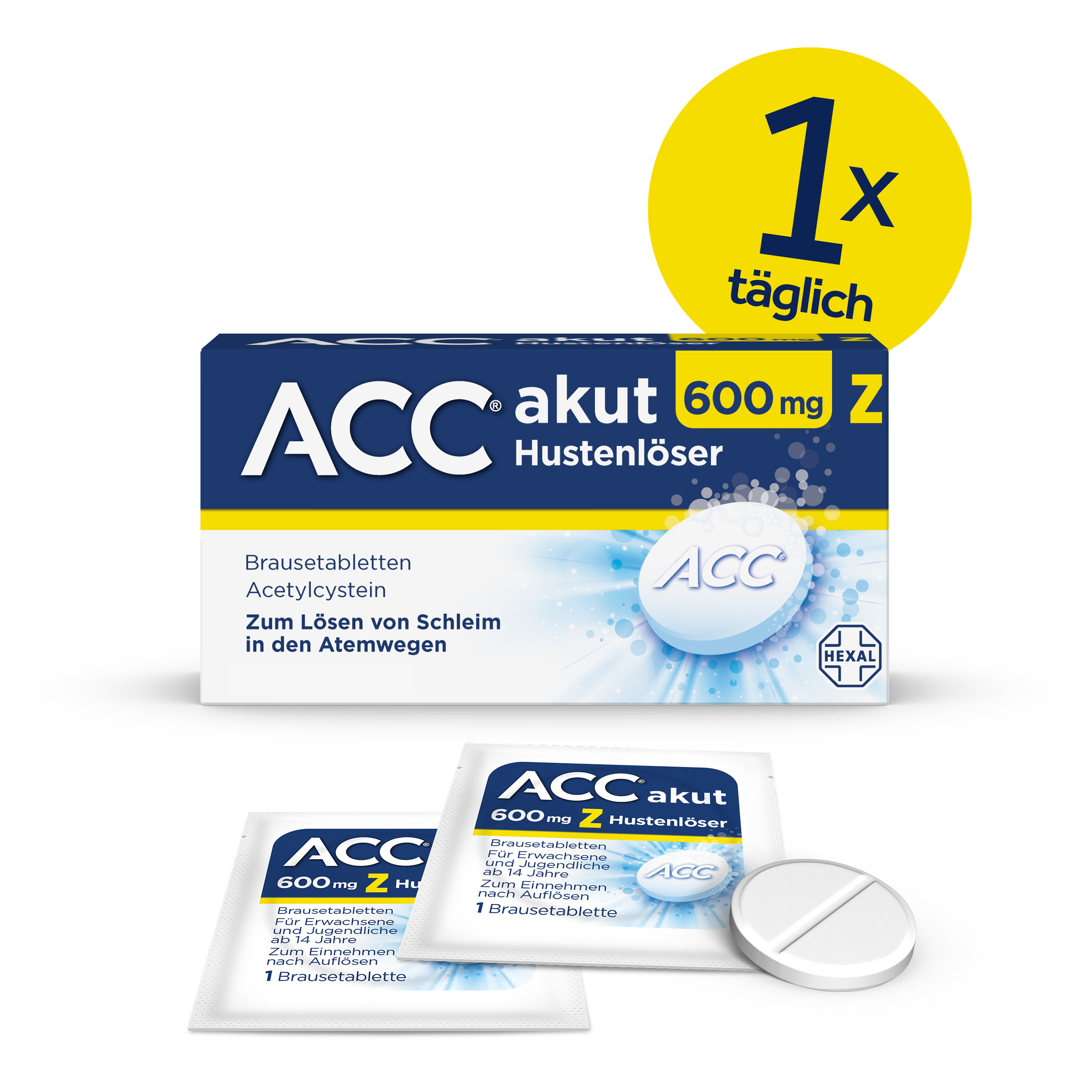 ACC akut 600 Z Hustenlöser Brausetabletten zum Lösen von Schleim in den Atemwegen Zitronengeschmack ACC akut 600 Z Hustenlöser Brausetabletten zum Lösen von Schleim in den Atemwegen Zitronengeschmack