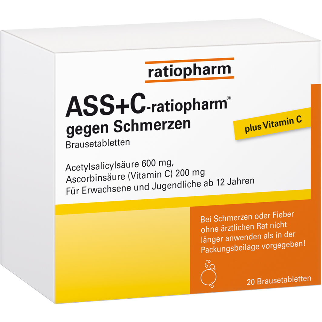ASS + C-ratiopharm gegen Schmerzen Brausetabletten ASS + C-ratiopharm gegen Schmerzen Brausetabletten