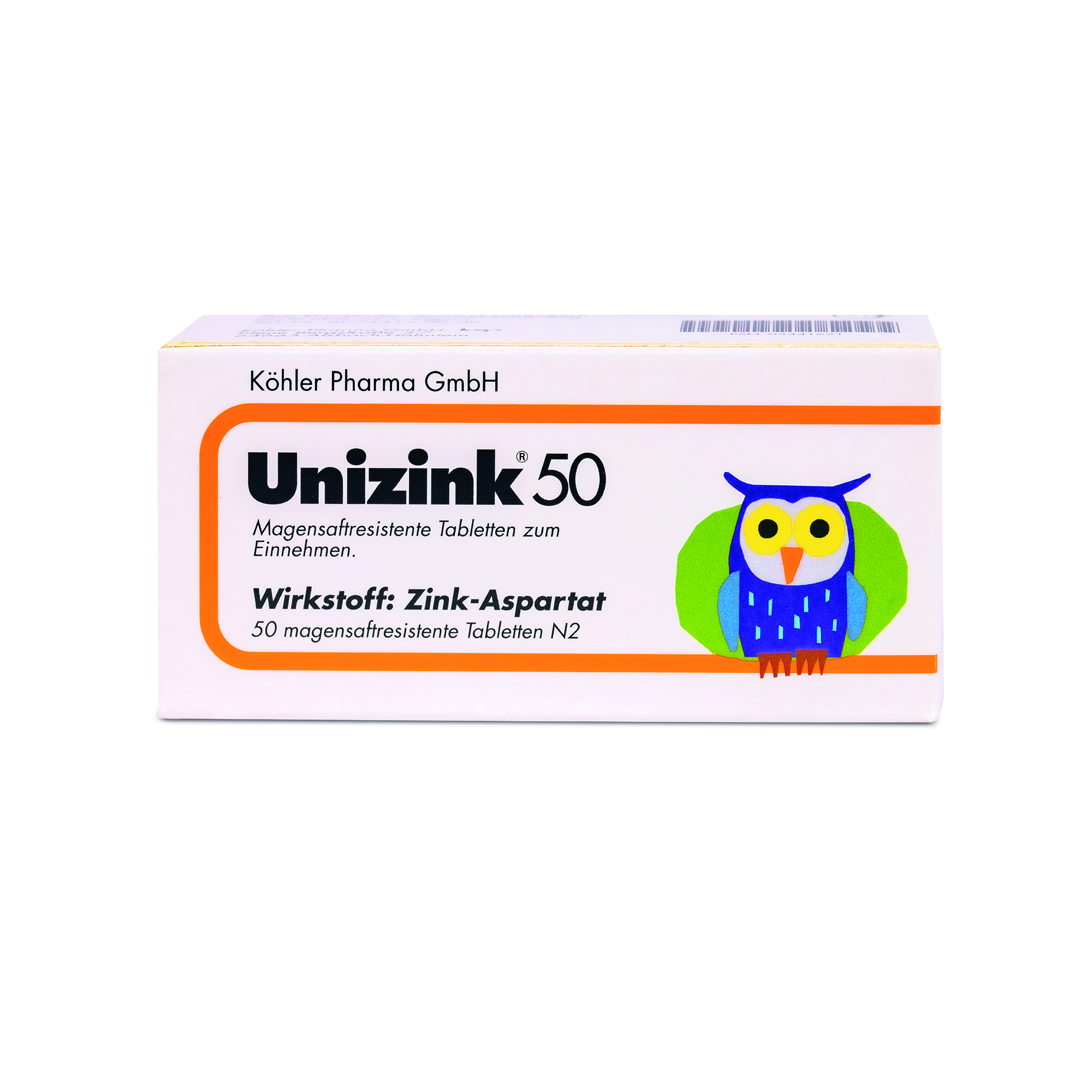 UNIZINK 50 magensaftresistente Tabletten UNIZINK 50 magensaftresistente Tabletten