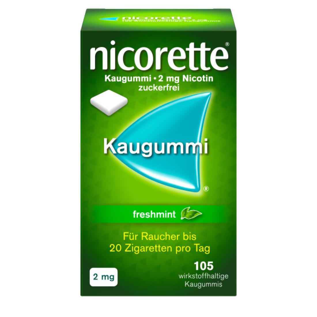 NICORETTE 2 mg freshmint Kaugummi NICORETTE 2 mg freshmint Kaugummi