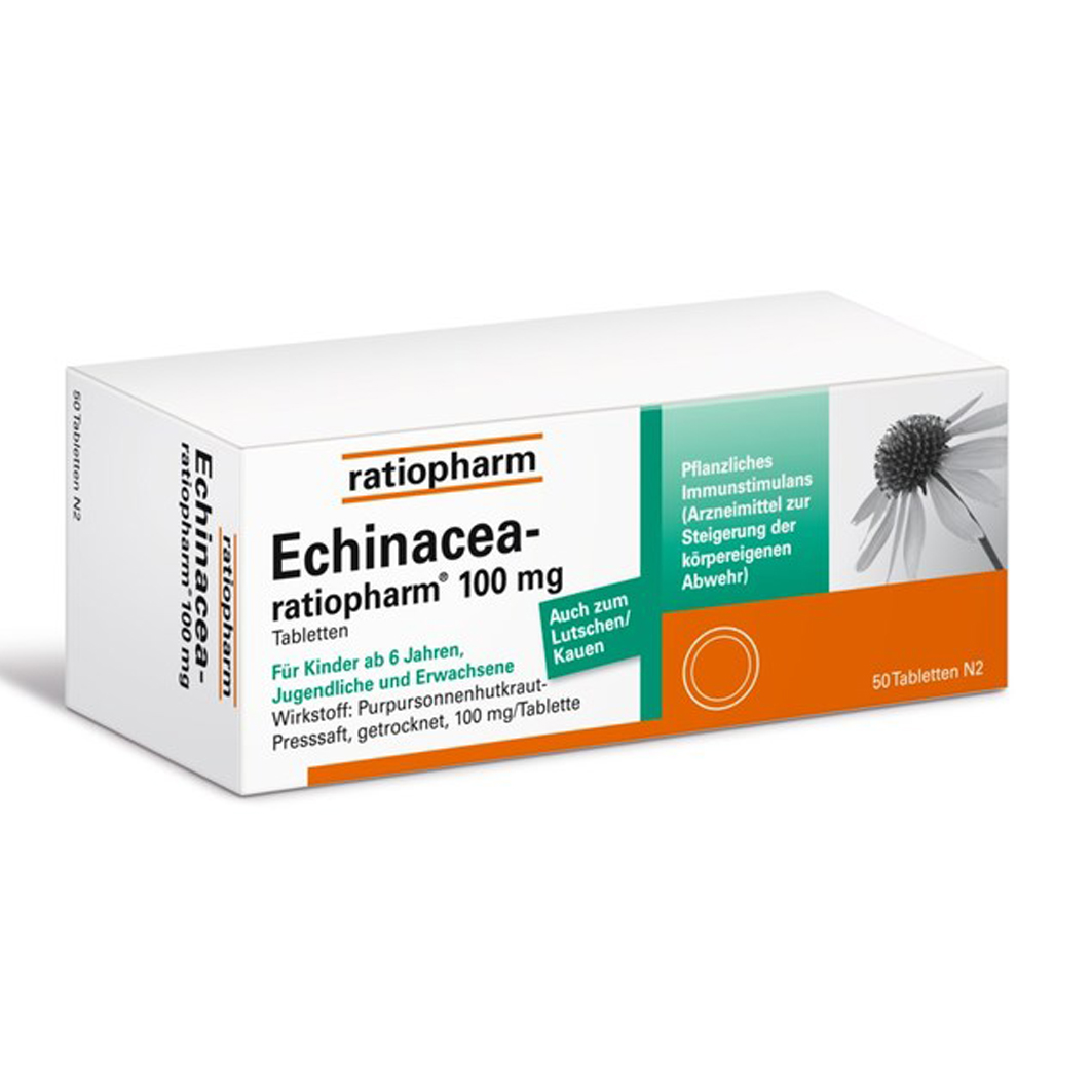 ECHINACEA-RATIOPHARM 100 mg Tabletten ECHINACEA-RATIOPHARM 100 mg Tabletten