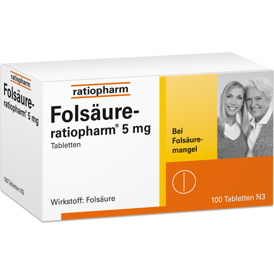 FOLSÄURE-RATIOPHARM 5 mg Tabletten FOLSÄURE-RATIOPHARM 5 mg Tabletten