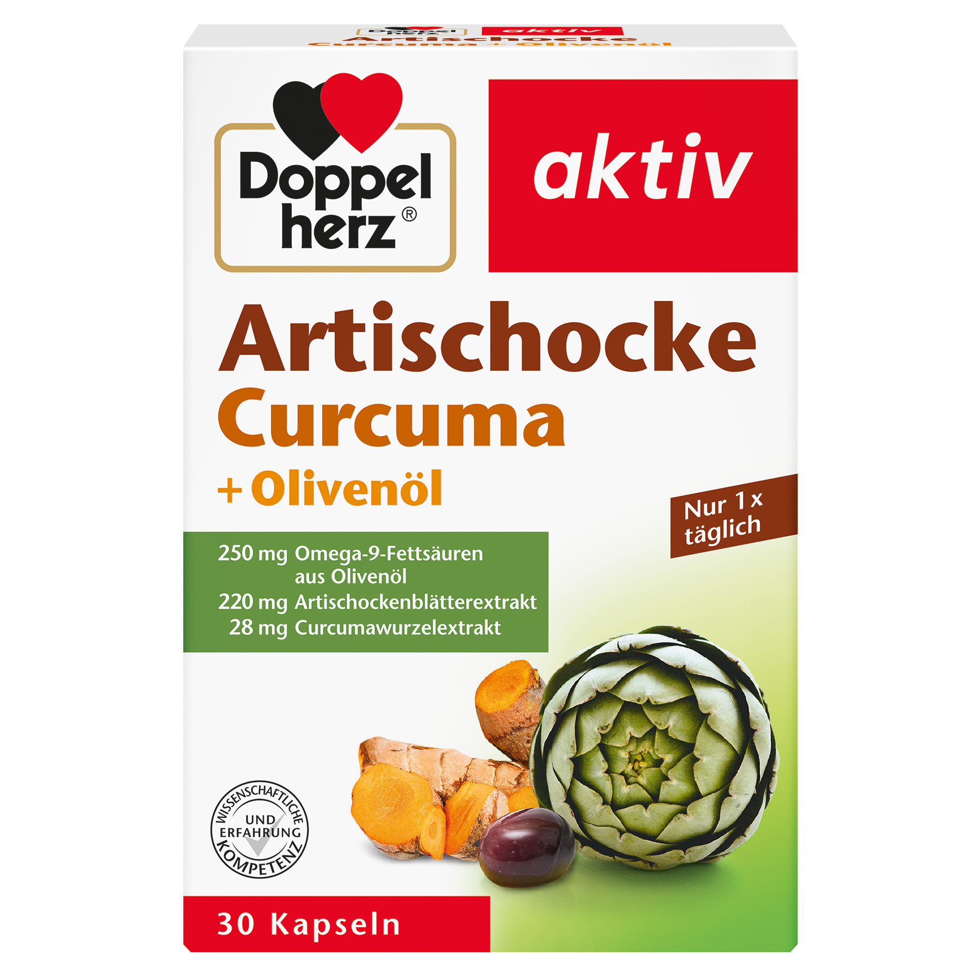 DOPPELHERZ Artischocke+Olivenöl+Curcuma Kapseln DOPPELHERZ Artischocke+Olivenöl+Curcuma Kapseln