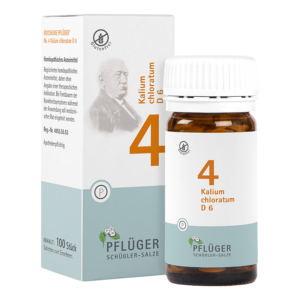 BIOCHEMIE Pflüger 4 Kalium chloratum D 6 Tabletten BIOCHEMIE Pflüger 4 Kalium chloratum D 6 Tabletten