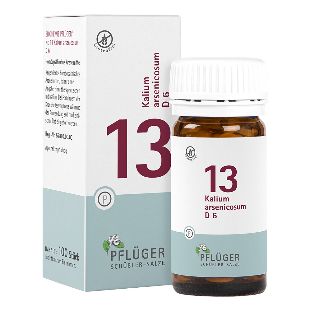 BIOCHEMIE Pflüger 13 Kalium arsenicosum D 6 Tabl. BIOCHEMIE Pflüger 13 Kalium arsenicosum D 6 Tabl.