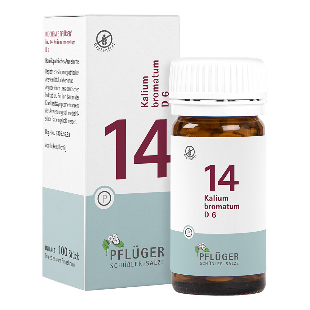 BIOCHEMIE Pflüger 14 Kalium bromatum D 6 Tabletten BIOCHEMIE Pflüger 14 Kalium bromatum D 6 Tabletten