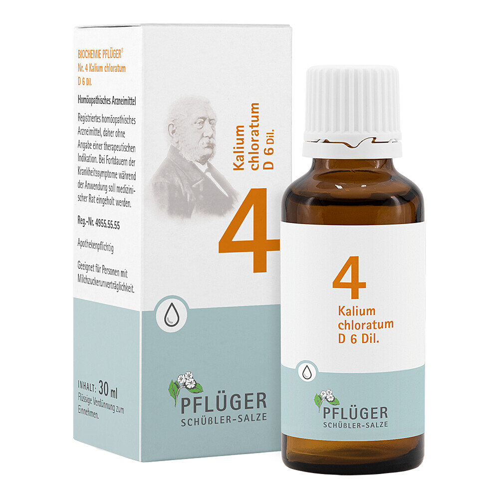 BIOCHEMIE Pflüger 4 Kalium chloratum D 6 Tropfen BIOCHEMIE Pflüger 4 Kalium chloratum D 6 Tropfen