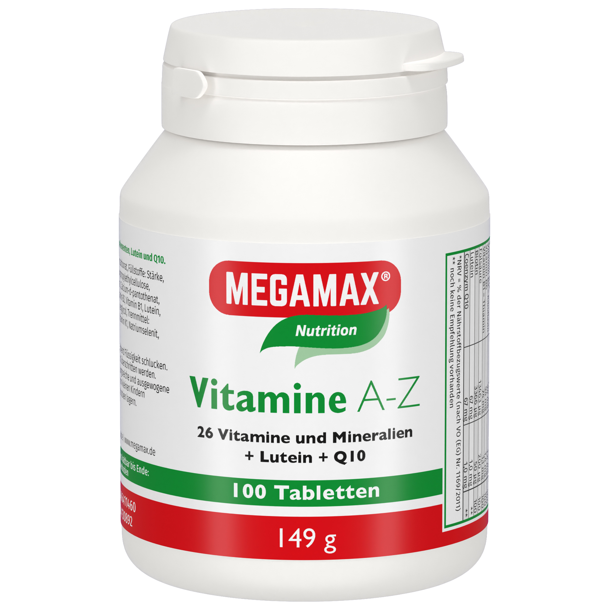 MEGAMAX Vitamine A-Z+Q10+Lutein Tabletten MEGAMAX Vitamine A-Z+Q10+Lutein Tabletten