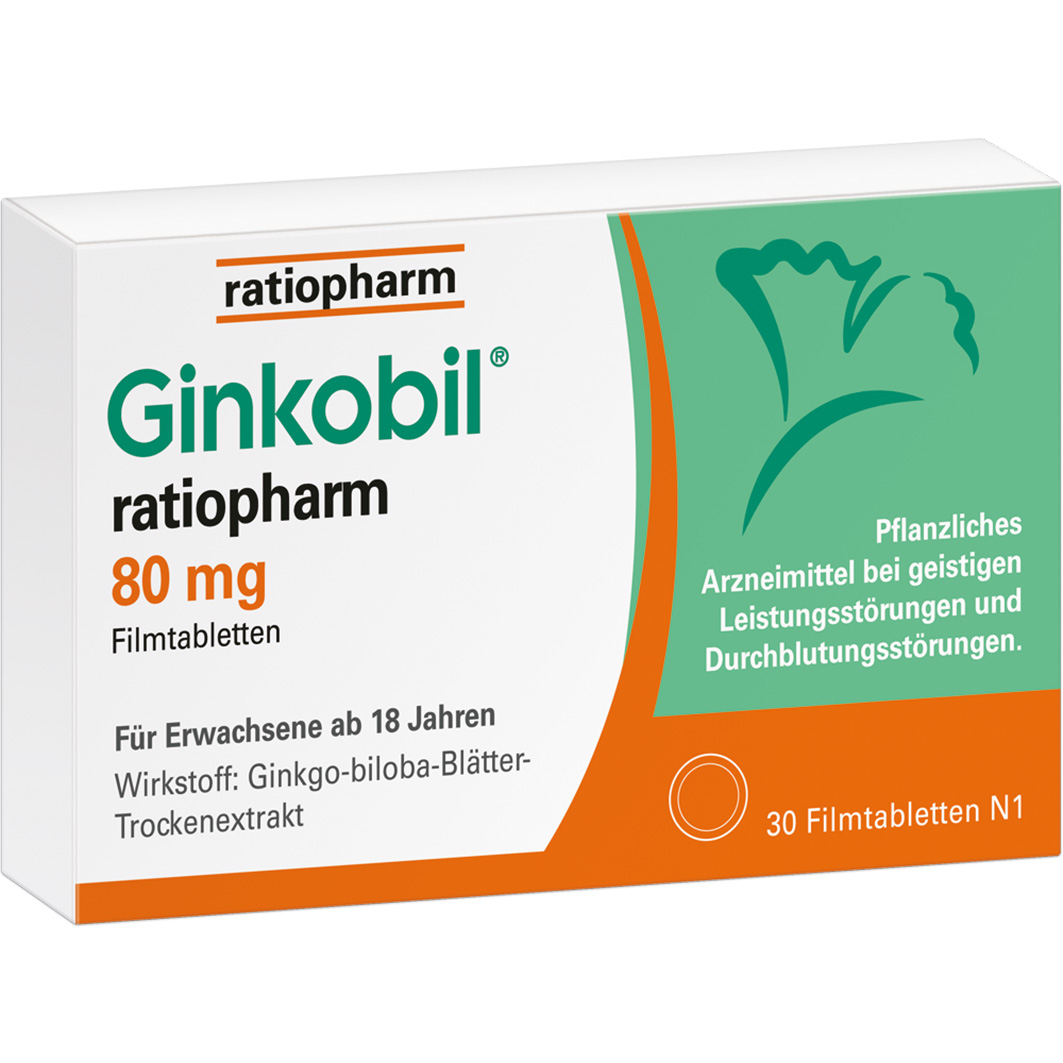 GINKOBIL-ratiopharm 80 mg Filmtabletten GINKOBIL-ratiopharm 80 mg Filmtabletten