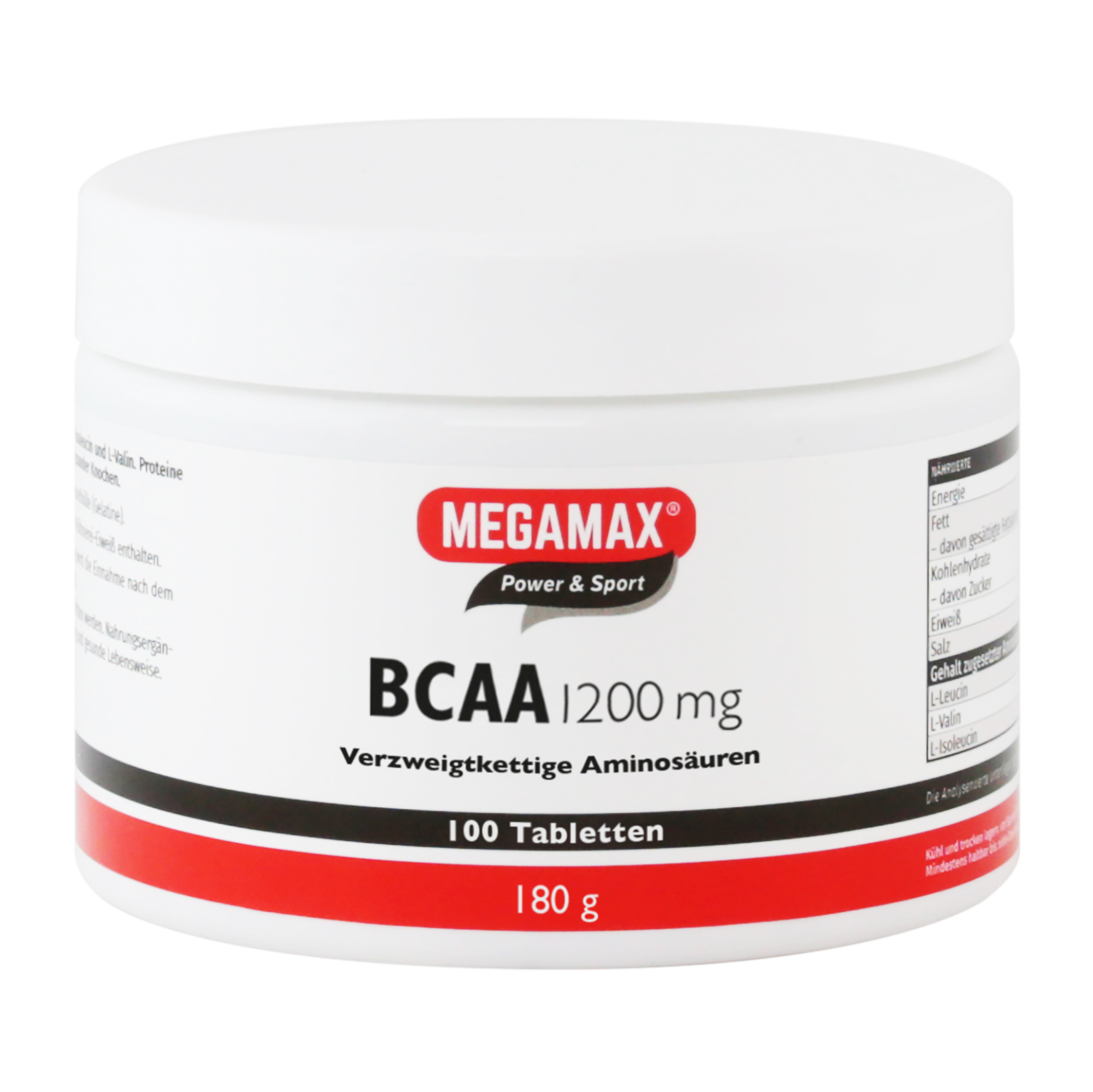 BCAA 1.200 mg Megamax Tabletten BCAA 1.200 mg Megamax Tabletten
