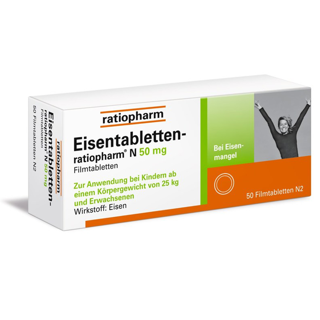 EISENTABLETTEN-ratiopharm N 50 mg Filmtabletten EISENTABLETTEN-ratiopharm N 50 mg Filmtabletten