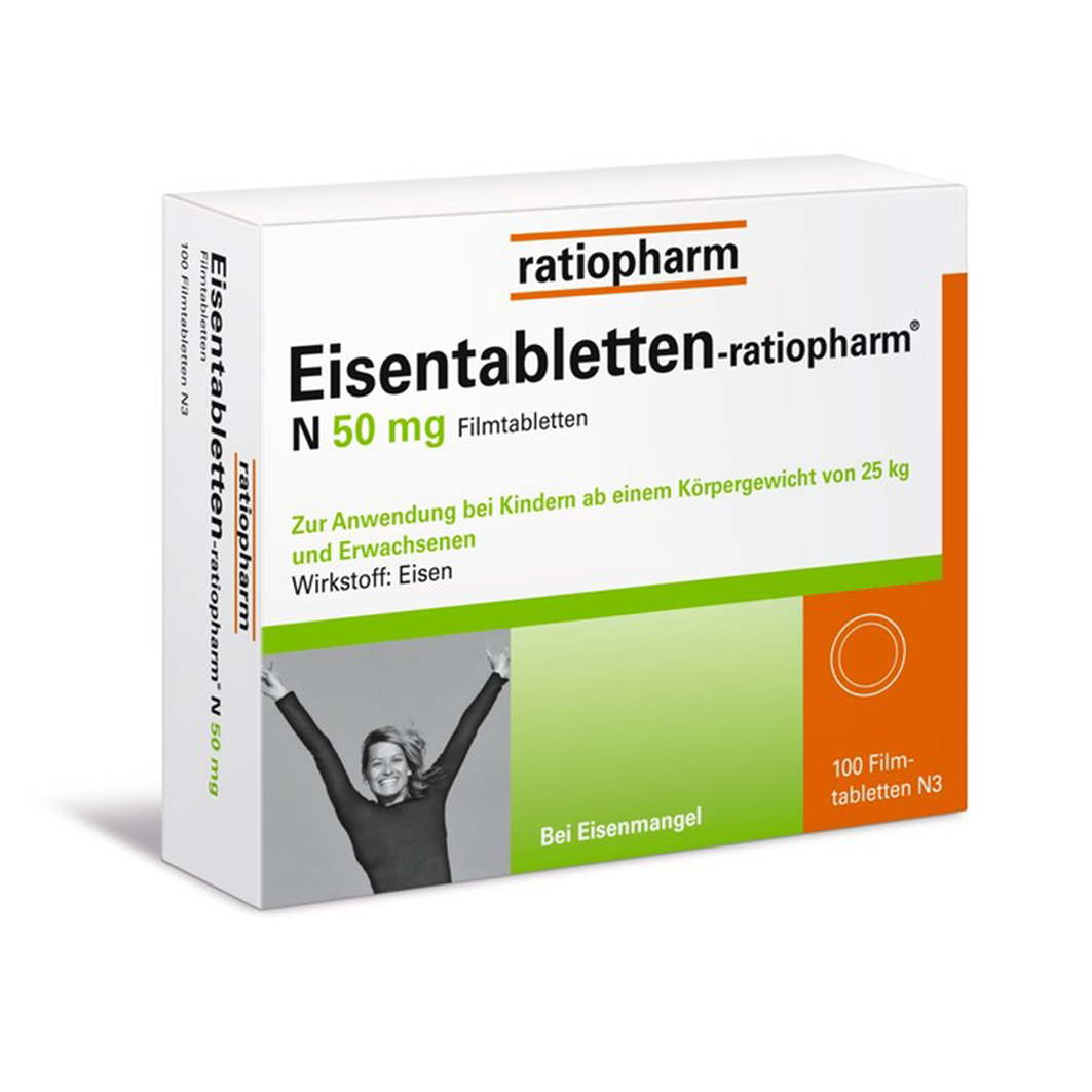 EISENTABLETTEN-ratiopharm N 50 mg Filmtabletten EISENTABLETTEN-ratiopharm N 50 mg Filmtabletten