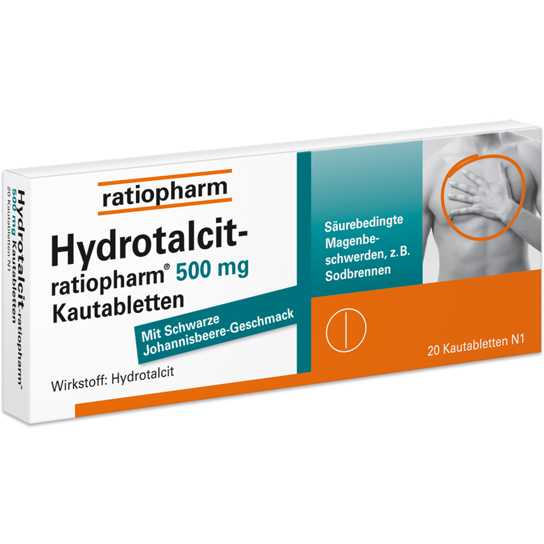 HYDROTALCIT-ratiopharm 500 mg Kautabletten HYDROTALCIT-ratiopharm 500 mg Kautabletten