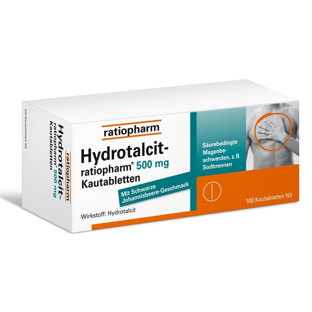 HYDROTALCIT-ratiopharm 500 mg Kautabletten HYDROTALCIT-ratiopharm 500 mg Kautabletten
