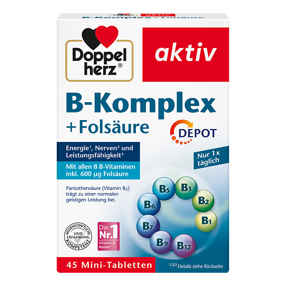 DOPPELHERZ B-Komplex+Folsäure Tabletten DOPPELHERZ B-Komplex+Folsäure Tabletten