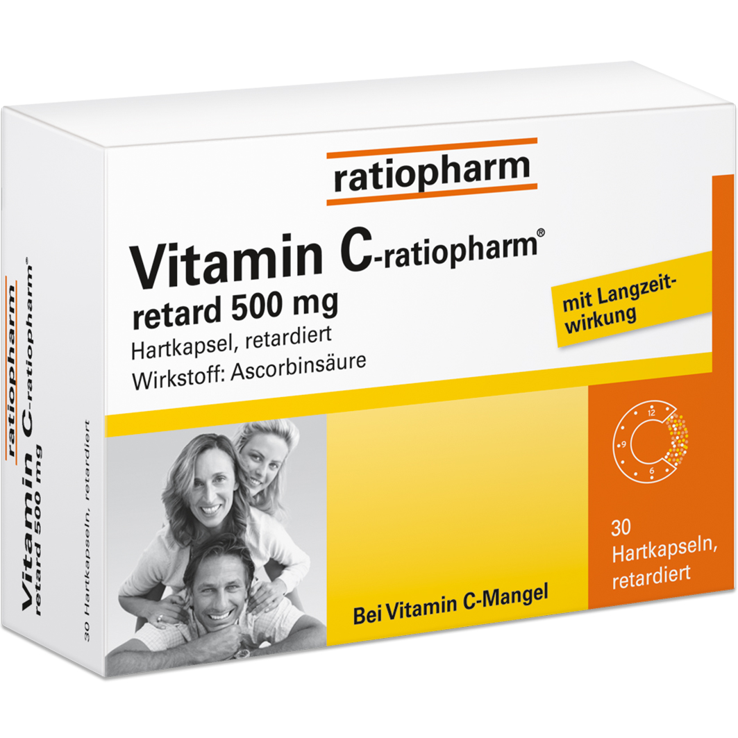VITAMIN C-RATIOPHARM retard 500 mg Kapseln VITAMIN C-RATIOPHARM retard 500 mg Kapseln
